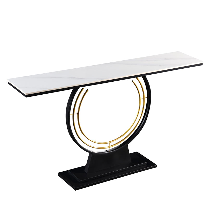 Vittoria Round Frame Ceramic Console Table/Ceramic top/Zen/Hallway Table