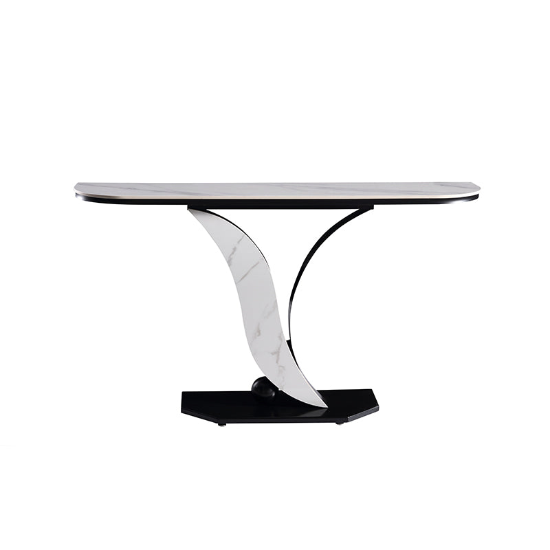 Ceramic Top Console Table/Creative Entryway Table/Steel Legs