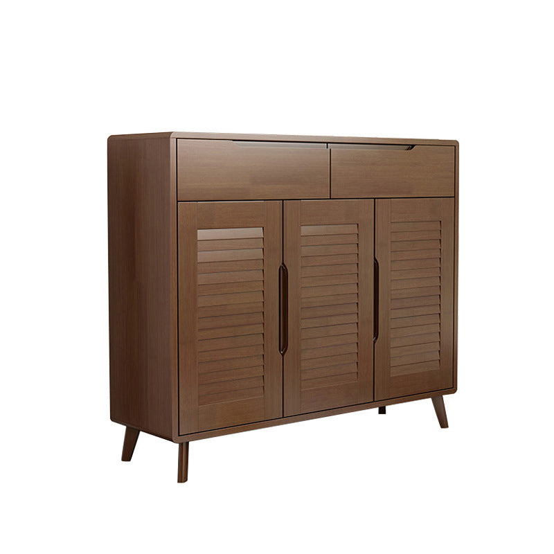 Walnut Solid Wood Shoe cabinet/Shoe Storage/Rubberwood & MDF