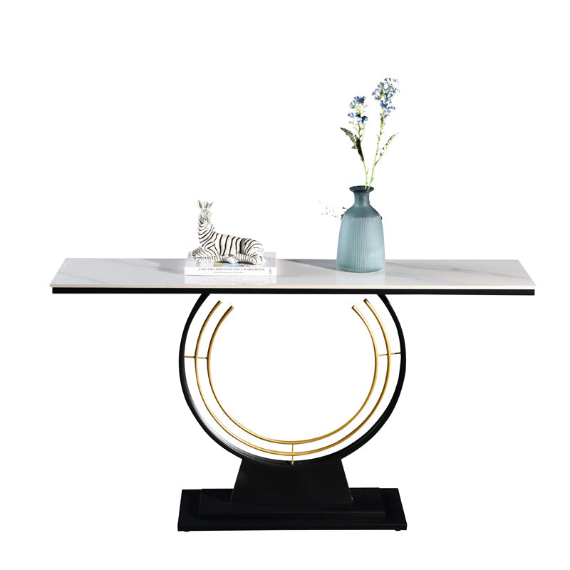 Vittoria Round Frame Ceramic Console Table/Ceramic top/Zen/Hallway Table