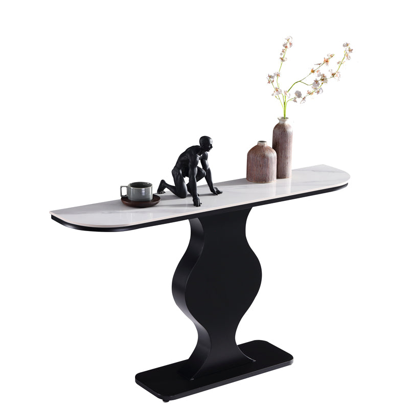 Ceramic Top Console Table/Creative Entryway Table/Steel Legs