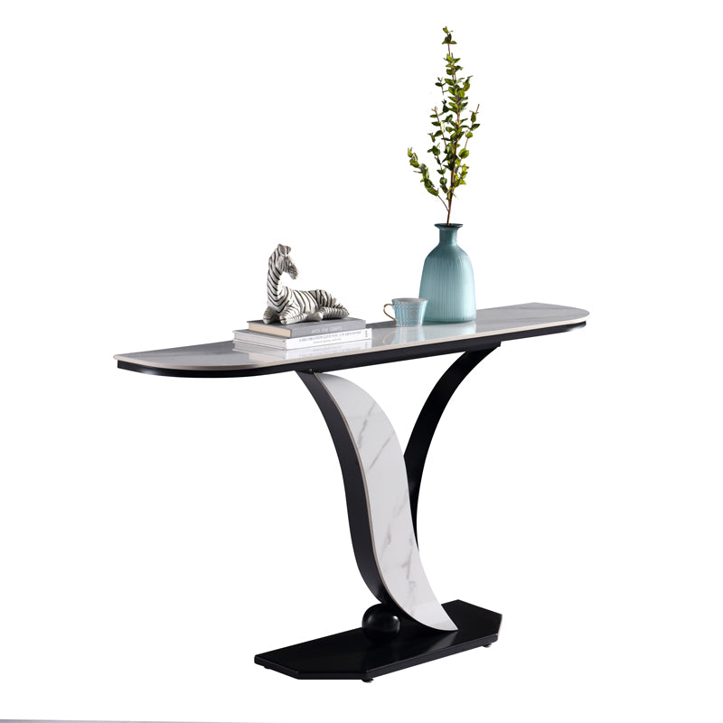 Ceramic Top Console Table/Creative Entryway Table/Steel Legs