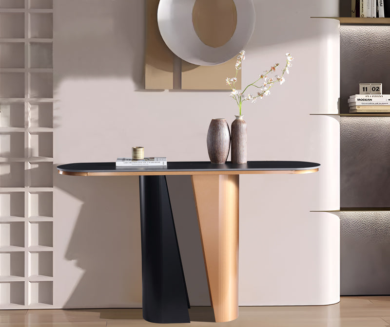 Ceramic Top Console Table/Entrance Table/Steel Legs