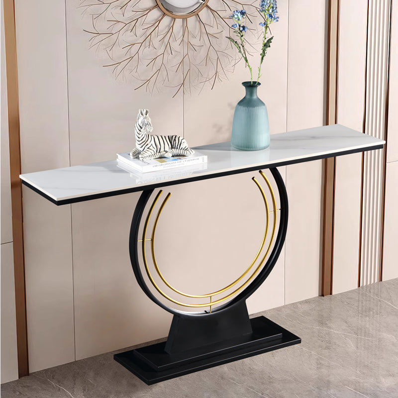 Vittoria Round Frame Ceramic Console Table/Ceramic top/Zen/Hallway Table