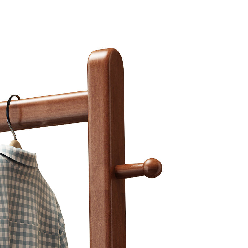 Rubberwood Coat Rack With Drawerr In Walnut Colour/Entrance Hanger