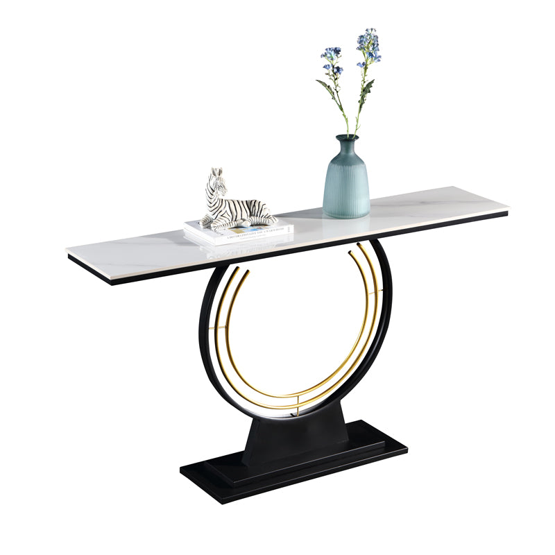 Vittoria Round Frame Ceramic Console Table/Ceramic top/Zen/Hallway Table