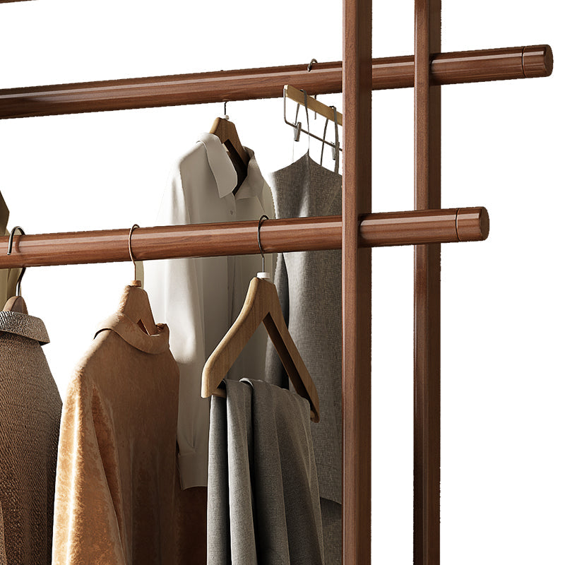 Walnut Coloured Hanger with Drawers/Hook Coat Rack