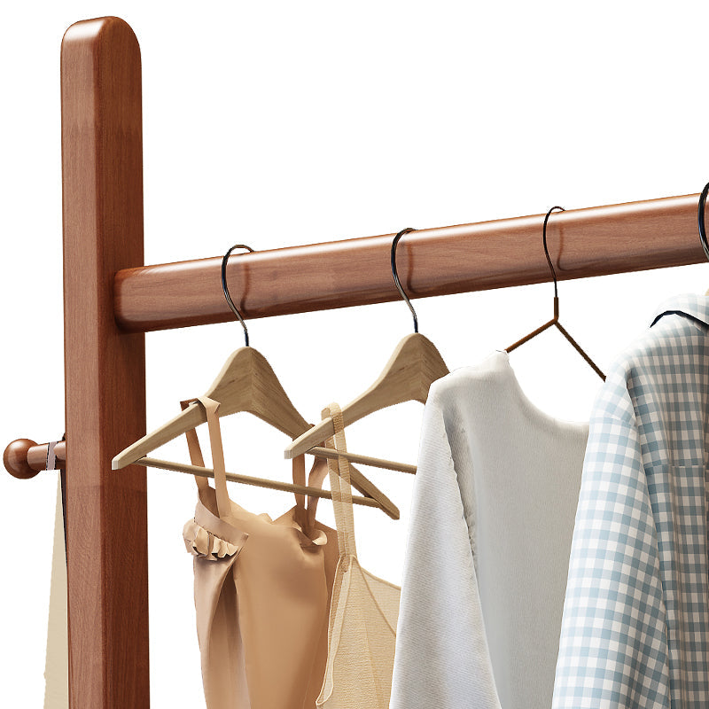 Rubberwood Coat Rack With Drawerr In Walnut Colour/Entrance Hanger