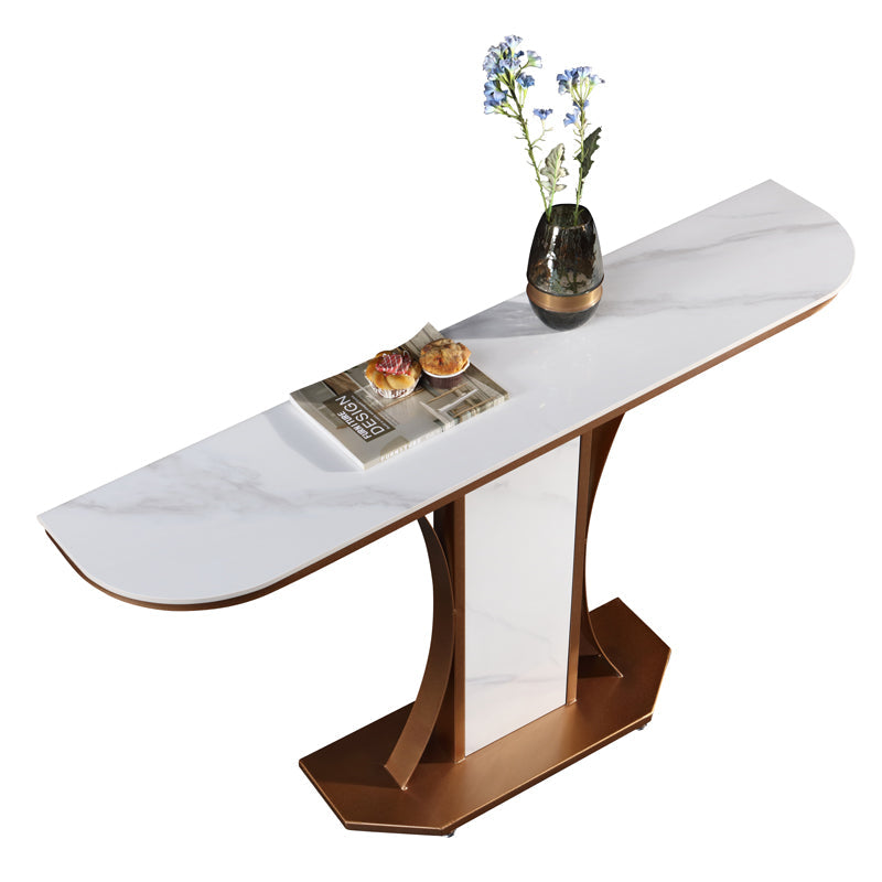 Ceramic Top Console Table/Creative Entryway Table/Steel Legs