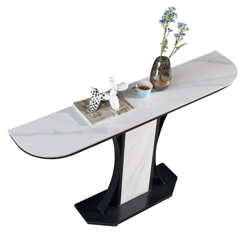 Ceramic Top Console Table/Creative Entryway Table/Steel Legs