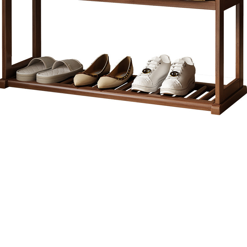 Solidwood Coat Rack With Shelf In Walnut Colour/Entrance Hanger