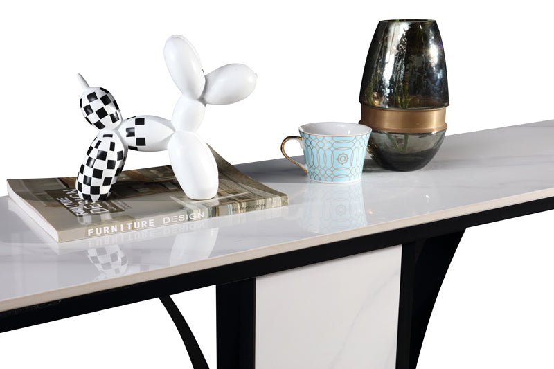 Ceramic Top Console Table/Creative Entryway Table/Steel Legs