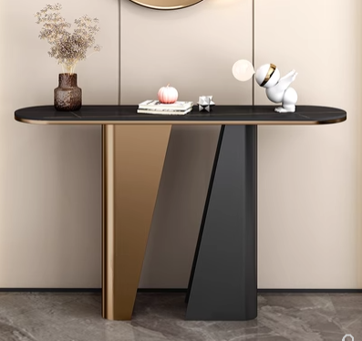 Ceramic Top Console Table/Entrance Table/Steel Legs