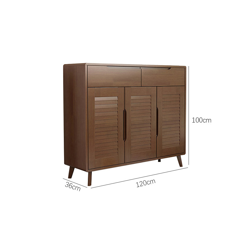 Walnut Solid Wood Shoe cabinet/Shoe Storage/Rubberwood & MDF